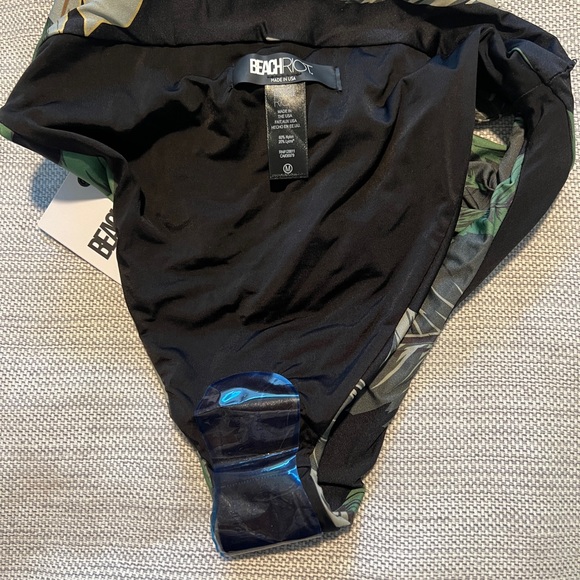 NWT Beach Riot x Revolve Bikini (Black Palm) Sz M - Picture 3 of 4